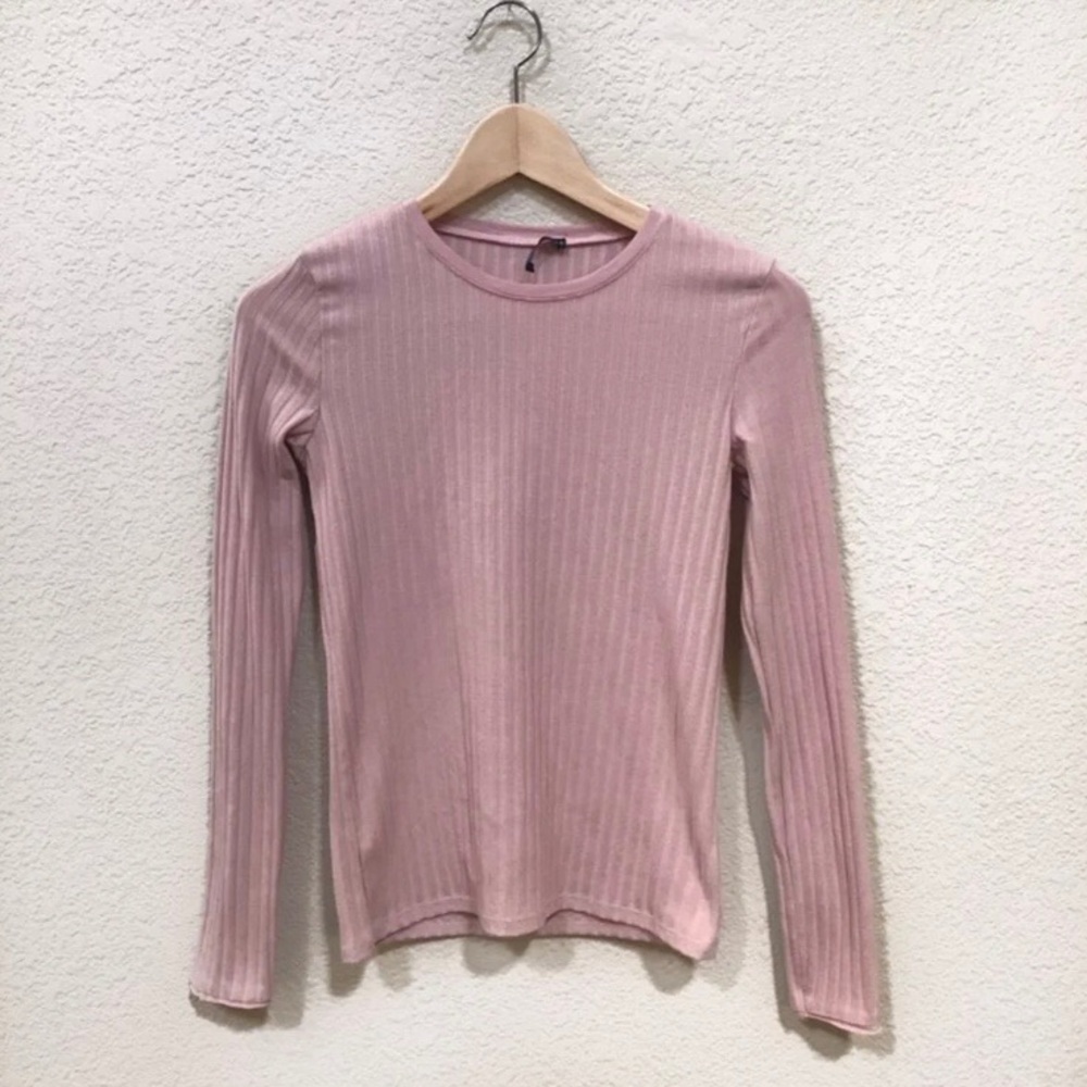 Zara Pink Long Sleeve Mockneck